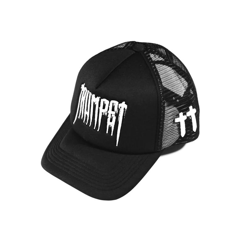 Trumpet Trucker Hat - White